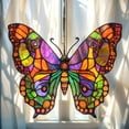 thumbnail image 2 of Butterfly Stained Glass Acrylic Suncatcher - Trippy Rainbow Window Art With Bold Wings - Boho Gift For Free Spirits & Color Lovers, 2 of 5