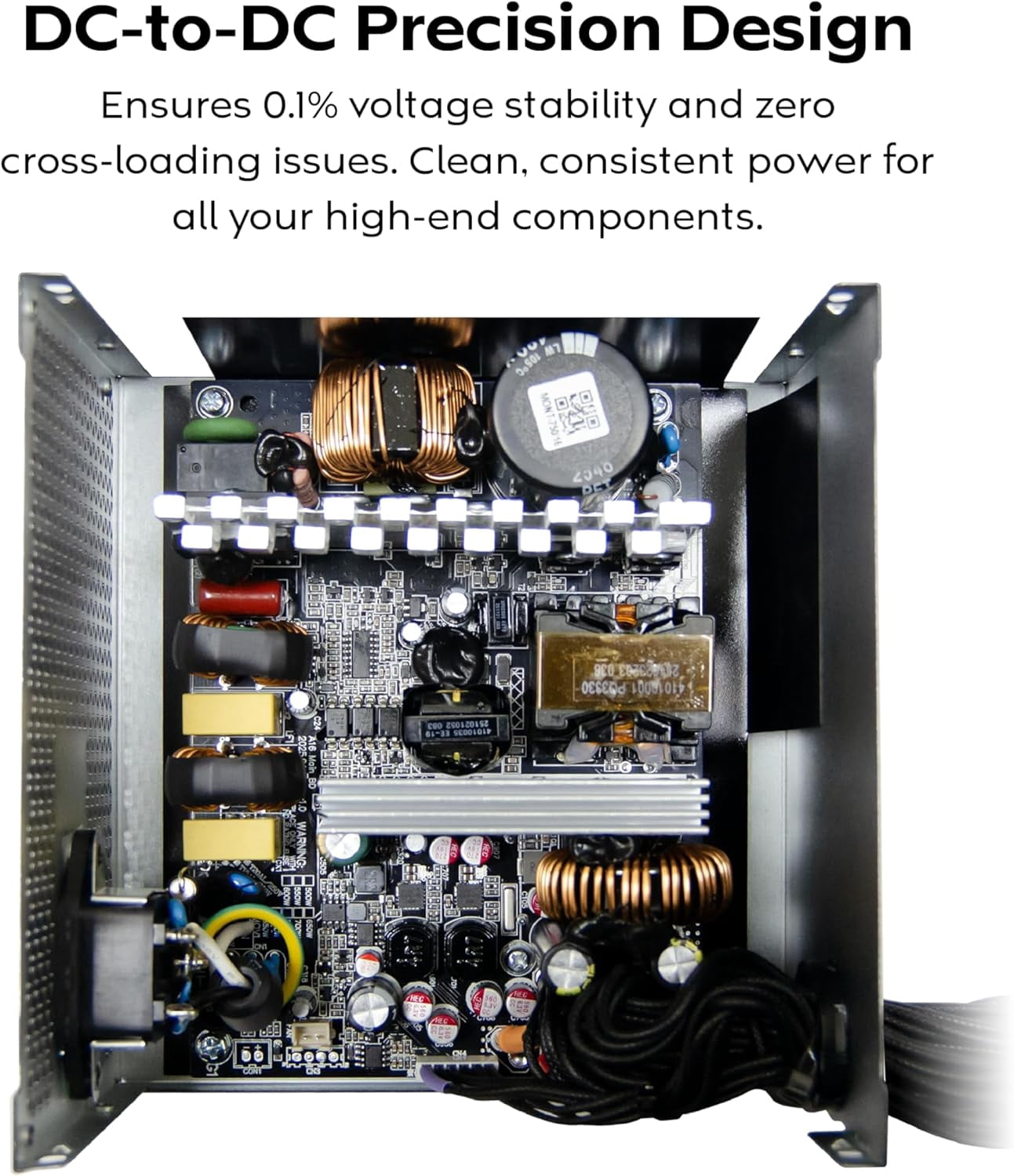 MONTECH BETA 2 550W Power Supply, ATX 3.1 Ready, 80+ Bronze Certified, DC-to-DC Stability, Industrial Japanese Main Capacitor, Full Protection Suite