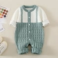 thumbnail image 2 of Ketyyh-chn99 Toddler Baby Boy Girl Heart Knit Sweater Newborn Toddler Baby Boy Girl Sweater Knitwear Hole Birthday Outfit Clothes Size for 9-12 Months,Green, 2 of 8