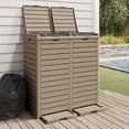 thumbnail image 1 of vidaXL Outdoor Garbage Bin Light Brown 78x41x86 cm Polypropylene, 1 of 5