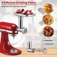 thumbnail image 5 of Meat Grinder&Slicer Shredder Attachments for KitchenAid Stand Mixer, Metal Food Grinder with Sausage Stuffer Tubes, Cheese Grater Attachment Salad Maker, Burger Press For KitchenAid Mixer Accessories, 5 of 7