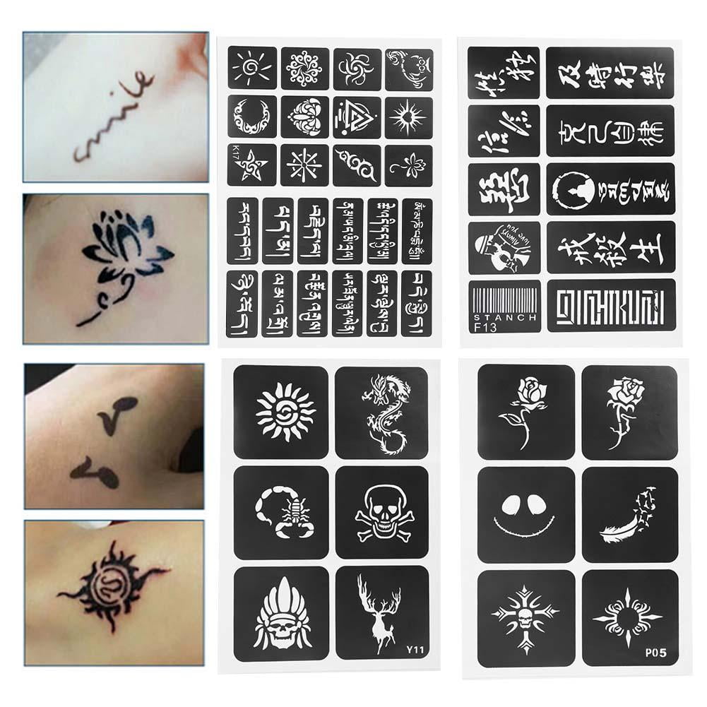 YLSHRF Temporary Template, Tattoo Card,Semipermanent Small Tattoo