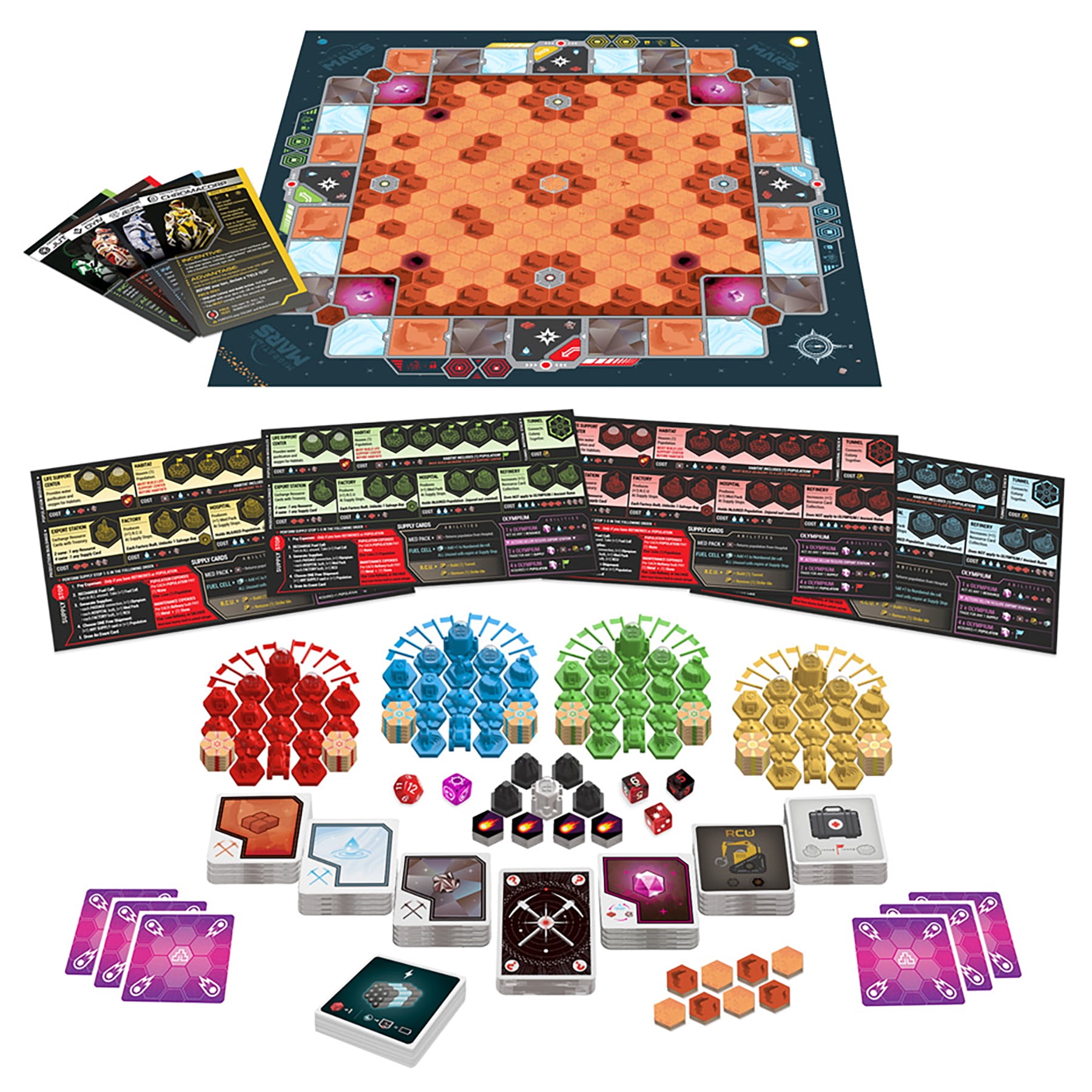 Enhance Games: Migration Mars - Strategy Board Game, 2-4 Players, Ages 12+, 90-120 Min Play Time