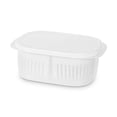 thumbnail image 1 of Refrigerador Organizador Cocina Apilable Lavado de frutas Caja de verduras Cajón Capas dobles Recipiente separado Ensaladera Blanco seitruly HA009436-01, 1 of 6