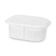 thumbnail image 1 of Bearachild Organizador de refrigerador, caja apilable para lavar frutas y verduras, cajón de doble capa, contenedor separado, ensaladera Organizadores de utensilios de cocina Blanco Bearachild HA009436-01, 1 of 6