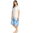 thumbnail image 3 of Lati Fashion Women Nightgowns Short Sleeve Female Nightgowns & Sleepshirts Blue Size Large, 3 of 4