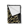 thumbnail image 2 of Mandala Soft Flannel Fleece Throw Blanket, Abstract Golden Yellow Toned Ornament on Dark Backdrop, Cozy Plush for Indoor and Outdoor Use, 60" x 80", Black Mustard, by Ambesonne, 2 of 5
