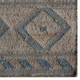 thumbnail image 5 of HAND WOVEN FLAT WEAVE KILIM JUTE ECO-FRIENDLY AREA RUGS - 6'x9', Rectangle Shape, Light Brown Light Blue Color, Geometric Pattern, High Pile, Natural Fiber, Handmade Area Rugs for Living Room (J00088), 5 of 5