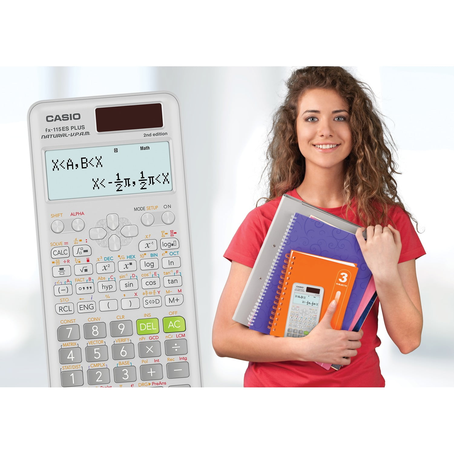 Casio Scientific Calculator, Textbook Display, White Walmart.com