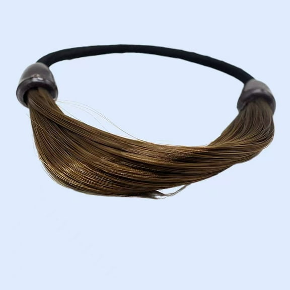 XmhyTop 2 Piece Pack Tonytail Ponytail Wrap, Synthetic Hair Design That Blends Like Your Own Hair, Easy-to-Wrap Style for Natural Ponytail Enhancement, Light Brown A