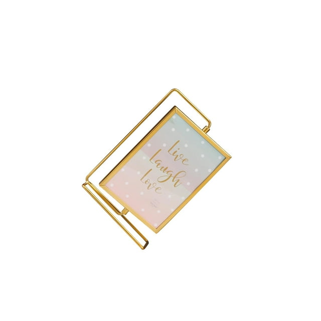 kurtrusly Rotating Photo Frame Tabletop Bedroom Home 23x15.5cm Ornament Frame Aureate Livingroom Picture