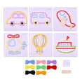 thumbnail image 1 of Xingzhi 6pcs/set Children S Sewing Kit Creative Thread Boards For Learning And Play Interactive Educational transport, 1 of 6