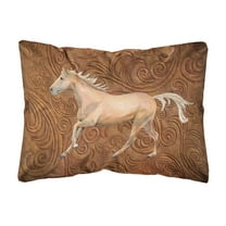 Carolines Treasures SB3060PW1216 Horse   Canvas Fabric Decorative Pillow  12H x16W multicolor