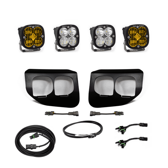 Baja Designs 2020-2022 Fits Ford Super Duty Dual FPK Amber SAE Pro DC Fog Lights 447737UP