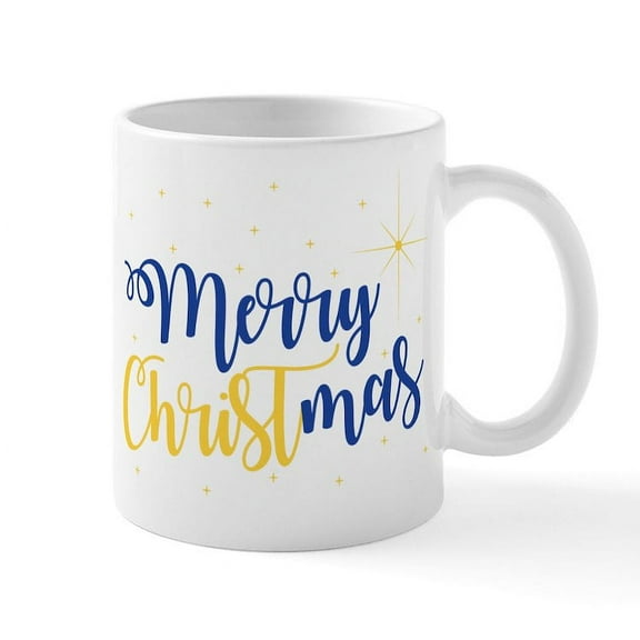 CafePress - Merry Christmas Mug - 11 oz Ceramic Mug - Novelty Coffee Tea Cup