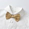thumbnail image 5 of Toddler Boys Striped Suspender Gentleman Suit Birthday Wedding Outfit Soft Stripe Long Sleeve Shirts Solid Bow Tie Cotton Suspender Long Pants, 5 of 8