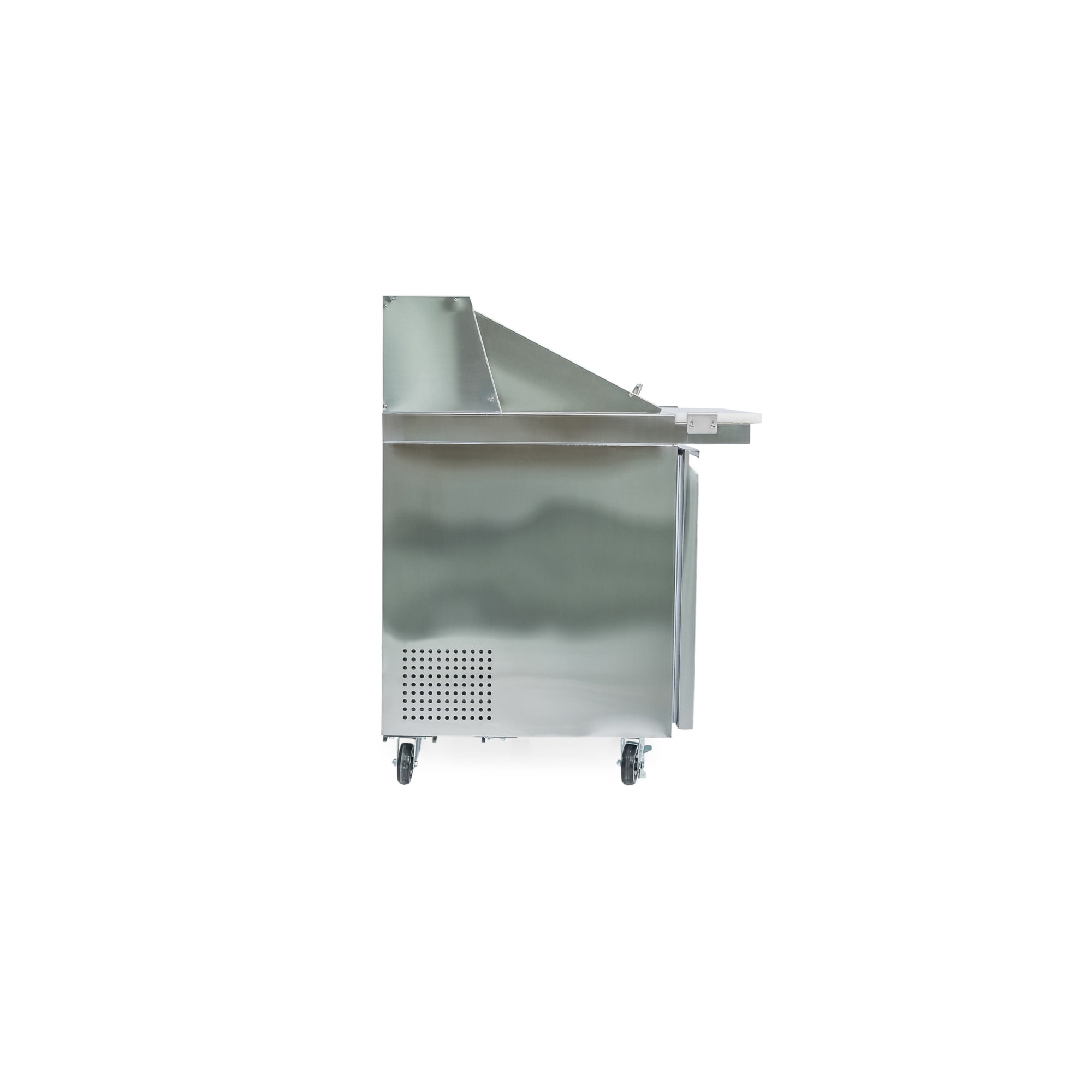 Norpole 6 cu. ft. Single Door Mega Top Prep Table Commercial Refrigerator in Stainless Steel in Stainless Steel