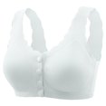 thumbnail image 1 of HBFAGFB Front Button Built-In Bra Womens Fashion Seamless T Shirt Bra Lightweight Underwear Blue Size XXXXL, 1 of 2