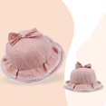 thumbnail image 1 of Cute Summer Baby Girl Bucket Hat Print Outdoor Bowknot Kids Girl Sun Hat Children Intant Toddler Panama Beach Cap2fit 3 to 12M He Qiyong unisex, 1 of 1