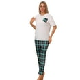 thumbnail image 3 of New women's checkered short-sleeved pants set, suitable for home and casual wear, 3 of 5