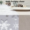 thumbnail image 4 of Meggemo Christmas Snowflake Table Runner Velvet Cotton Blend New Year Printed Table Decoration for Holiday Gatherings, 4 of 6