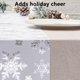 thumbnail image 4 of RKSTN christmas deals Snowflakes Christmas Table Runner Cloth Hot Velvet Polyester Table Flag Year Printed Christmas Holiday Gathering Table Flag, 4 of 6