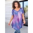 thumbnail image 2 of Roaman's Women's Plus Size Ultra Drape V-Neck Swing Tunic Top, 2 of 6