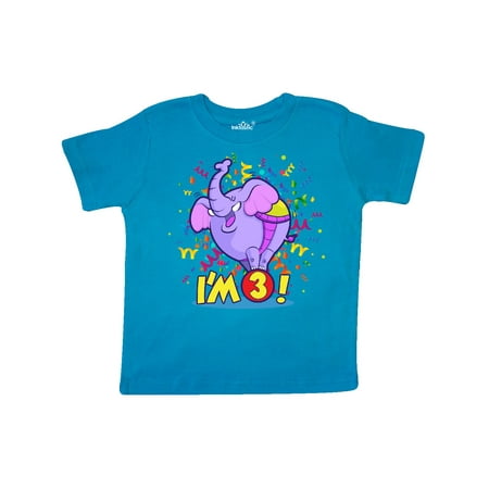 

Inktastic I m 3 Circus Elephant Gift Toddler Boy or Toddler Girl T-Shirt