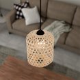 thumbnail image 3 of HEALEEP basket lamp shade Pendant Lamp Cover Bamboo Dust Cover 1Pack, 3 of 8