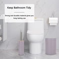 thumbnail image 4 of Bathroom Accessories Set 6 Piece Bath Ensemble with Smooth Surface Includes Soap Dispenser, Toothbrush Holder, Toothbrush Cup, Soap Dish for Decorative Countertop and Housewarming Gift, Purple, 4 of 8