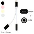thumbnail image 2 of Naierhg USB Type-C Male to 3.5mm Earphone Audio Charging Splitter Adapter Cable Silver, 2 of 7