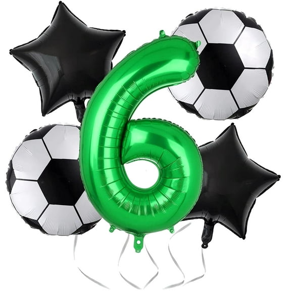 hzqruqh Set de globos de fútbol para 6.º cumpleaños