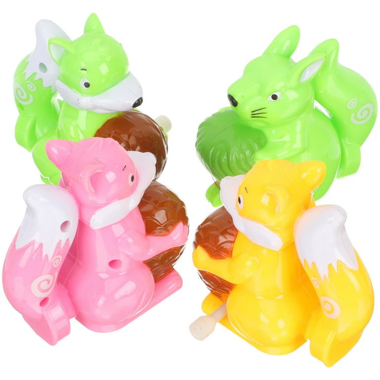 1 cent stuff 4Pcs Cartoon Animals Windup Toys Funny Wind Up Toys Foxes  Squirrel Toys (Random Style)