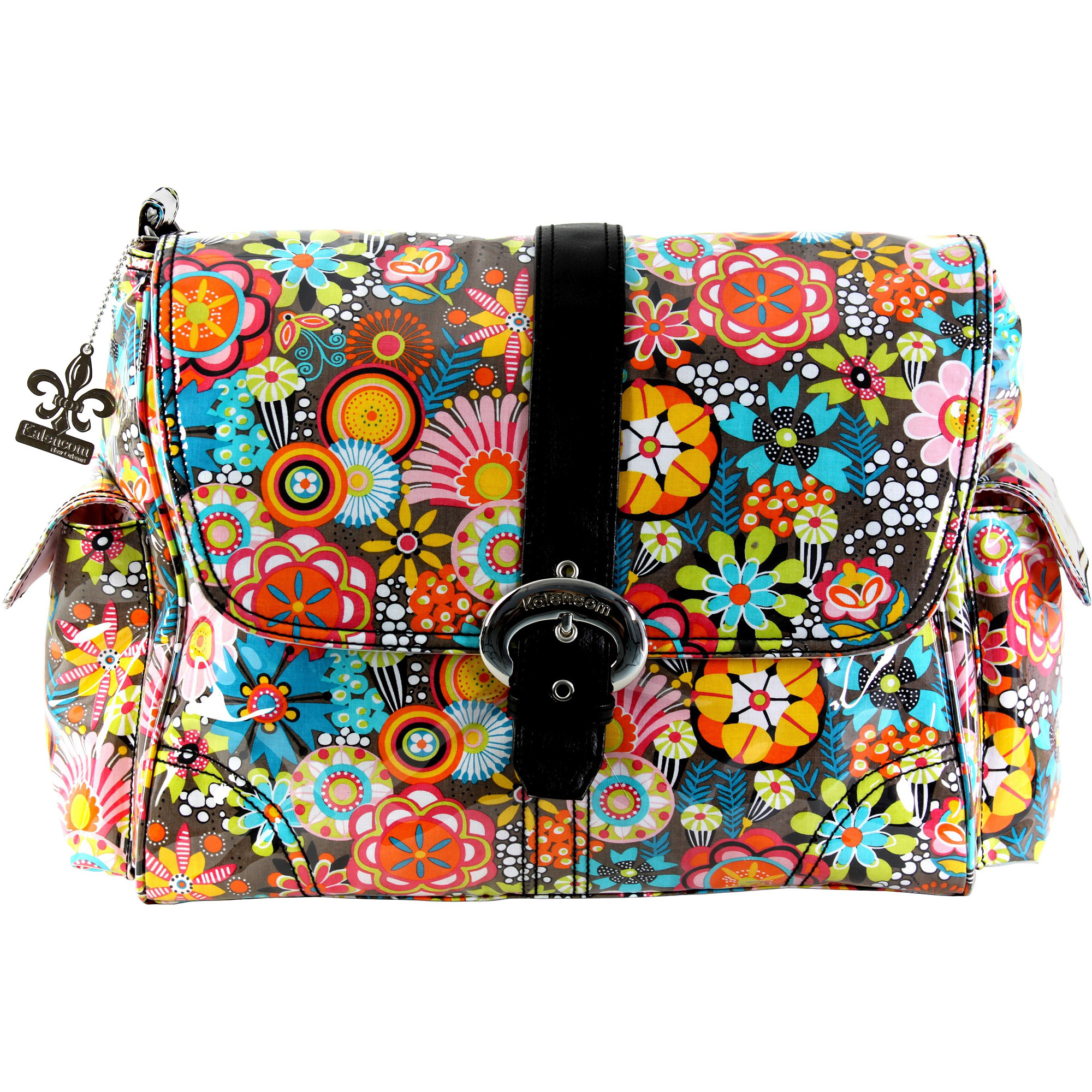 Messenger Buckle Diaper Bag, Retro Floral
