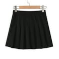 thumbnail image 6 of Fesfesfes Skirts for Women Pleated A-Line Skirt Anti-Burnout Solid High Waist Short Skirt, 6 of 9