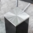 thumbnail image 5 of Furniture of America Marva Glass Top Dining Table in Black and Silver, 5 of 6