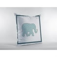 thumbnail image 2 of Light Elephant Throw Pillow with Removable Cover in Light Blue and Gold and White 18x18, 2 of 5