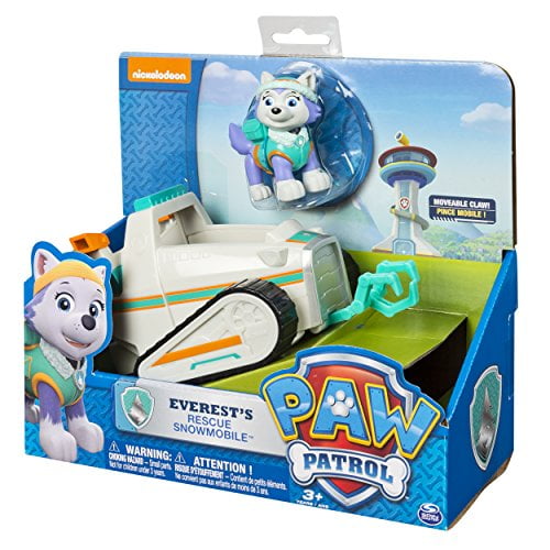 New Paw Patrol Everests Rescue Snowmobile Pup &Vehicle Figure Spin Master 