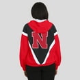 thumbnail image 5 of Women's WEAR by Erin Andrews Scarlet/Black Nebraska Huskers Colorblock Full-Zip Hoodie Windbreaker Jacket, 5 of 5