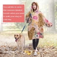 thumbnail image 4 of Wearable Oversized Blanket,Golden Retriever with Flowers Wearable Blanket Hoodie for Adults,Cozy Hooded Blankets with Super Pockets,Super Warm Fuzzy Pullover for Women & Men, 4 of 6