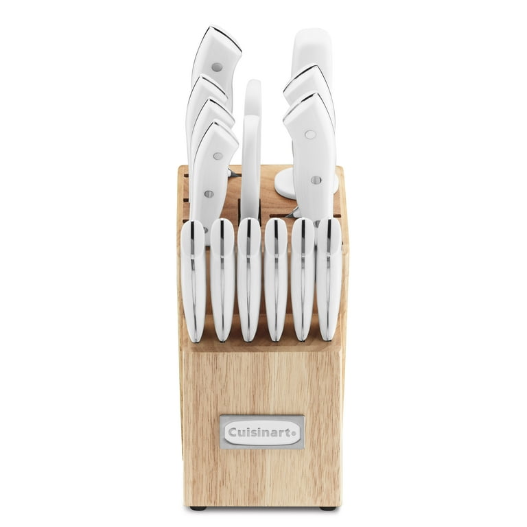Cuisinart Classic Cutlery 15-Piece White Triple Rivet Block Set | Dillard's