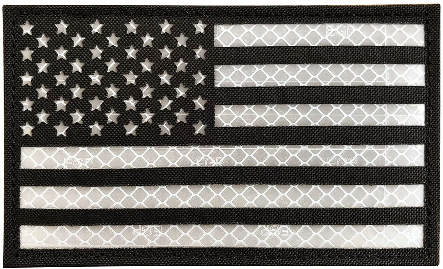 REFLECTIVE USA AMERICAN TACTICAL FLAG IRON ON PATCH BIKER VEST 2 PCS 