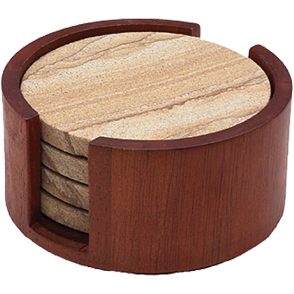 Thirstystone Circular Drink Coaster Holder, Cherry