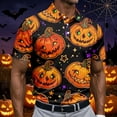 thumbnail image 5 of BRANROY Halloween Hawaiian Shirts for Men - Funny Graphic Short Sleeve Button Down Casual Summer Tops with Novelty Print and Lightweight Fabric for Beach Vacation and Party,Orange XL, 5 of 6