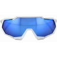 thumbnail image 2 of 100% Speedtrap Matte White Unisex Shield Wrap Sunglasses with Clear Bonus Lens, 2 of 4