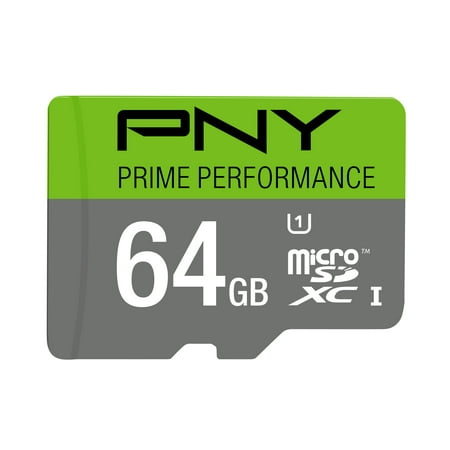 PNY 64GB Prime microSD Memory Card (Best Sd Card For Gopro Hero 4 Black Edition)