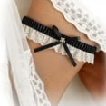 thumbnail image 2 of Landzoo One The Bride's Wedding Garter With Lace Rhinestone Leg Loops Cozy Stylish Basic Suspenders, 2 of 3