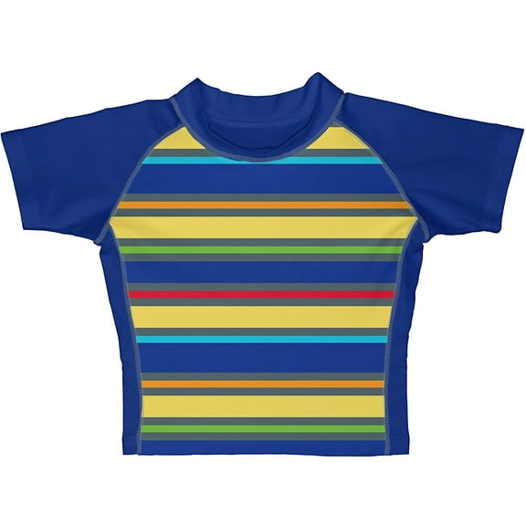 i play.  Green Sprouts Baby & Toddler Short Sleeve Striped Rashguard Swim Shirt -Royal Blue Size 12-18 Months