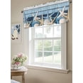 thumbnail image 6 of Coastal Starfish Curtain Valances for Windows, Blue Wooden Grain Seashells Country Kitchen Valance Window Treatment, Light Filtering Block Curtains for Bathroom/Bedroom/Living Room 54'' x 18'', 6 of 9