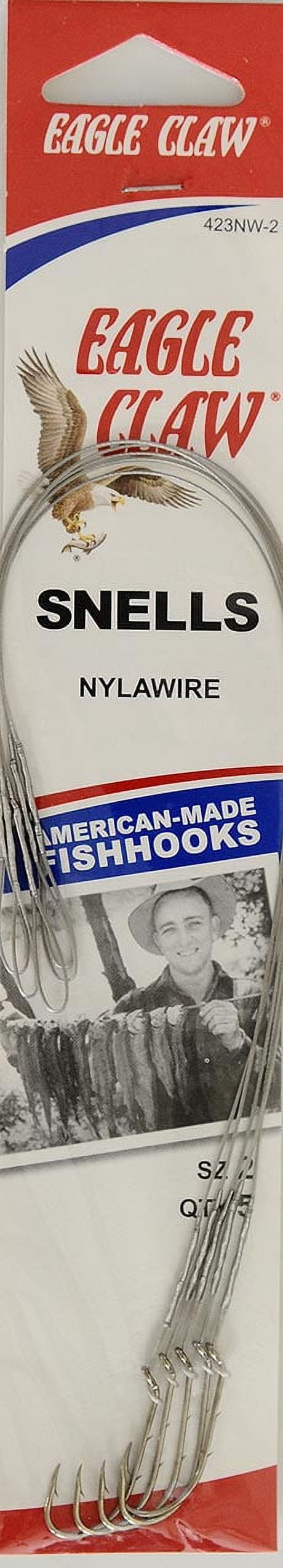 (2 pack) Eagle Claw 423NWH-2 Nylawire 2X Long Shank Hook, Nickel
